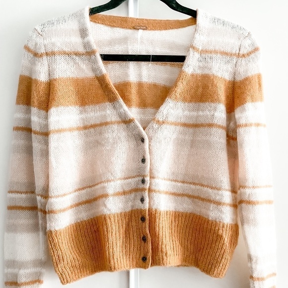 FREE People Alpaca Stripe Cardigan - Picture 2 of 12